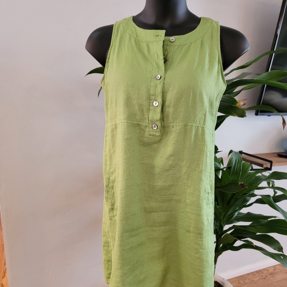 J. Jill | Dresses | Jjill 0 Linen Tank Dress With Pockets | Poshmark